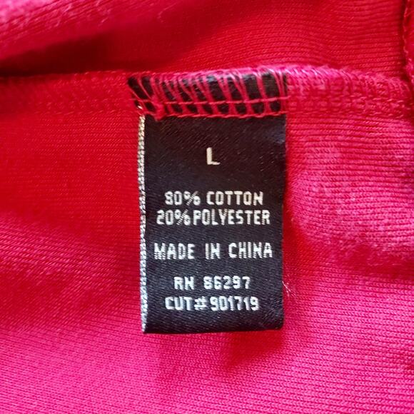 Y2K BCBG Maxazria Red Velour Zip Hoodie w/Rhinestones Size L - Picture 12 of 13